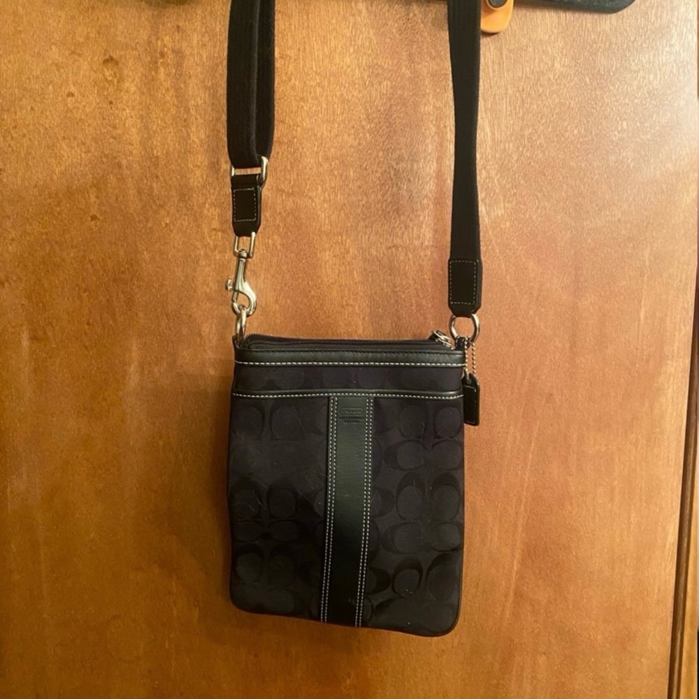 Coach Black Leather Shoulder Bag